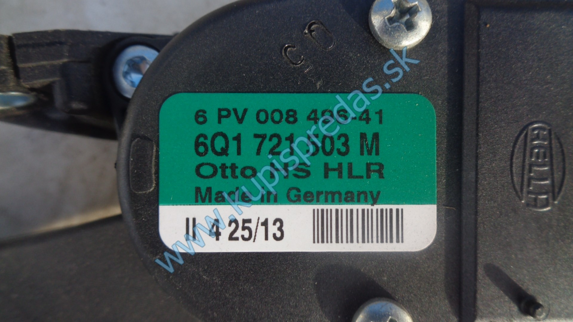 elektronický plynový pedál na škodu fábiu 2 1,2tsi, 6Q1721503M